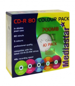Mediastar Colour 10pk CD-R